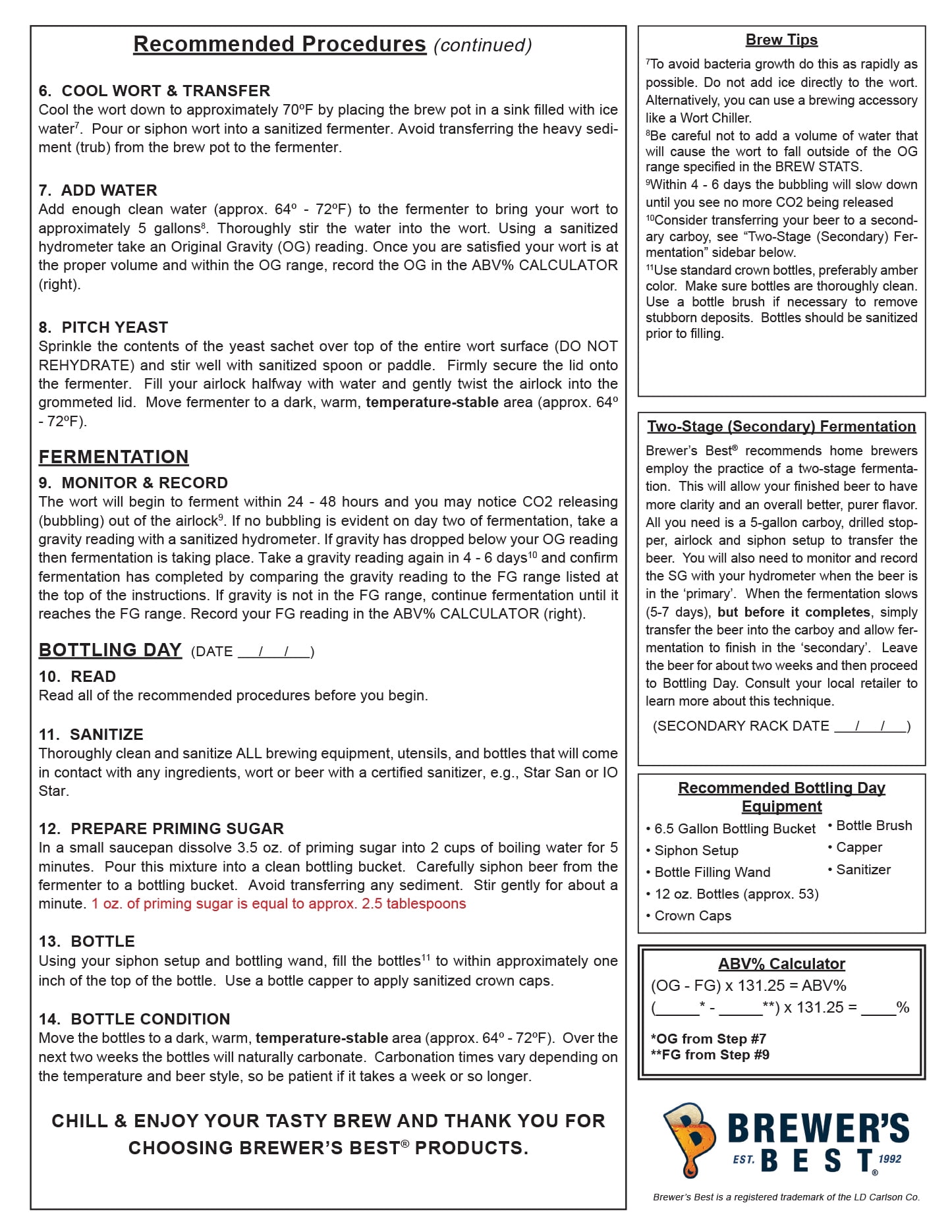 Brewer's Best Honey Brown Ale