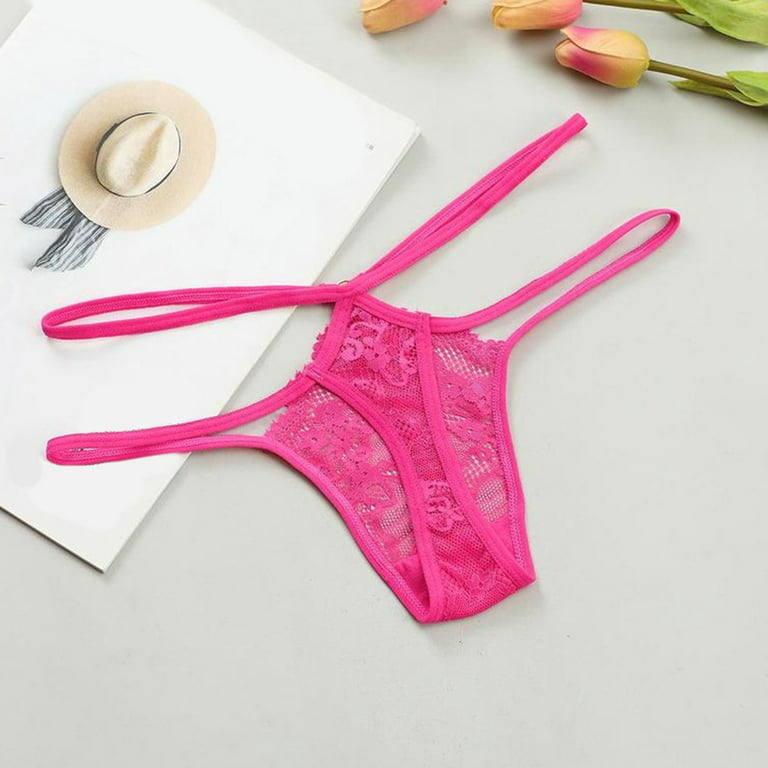 Zuwimk Panties For Women,Women’s Invisibles Seamless Thong Panties Hot  Pink,L