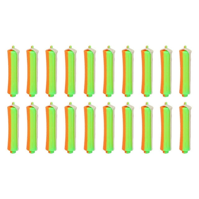 20pcs Hair Perm Rods Set Universal Thickened Nonslip DIY Orange Perm Rods for Beginner for Home Hair Salon