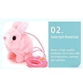 thumbnail image 4 of XIAHAO Bunny Interactive Electronic Rabbit Toy Remote Control Leash Animated Pet Repeat What You Said Singing Gifts for Toddlers, Blue, 6'', 4 of 5