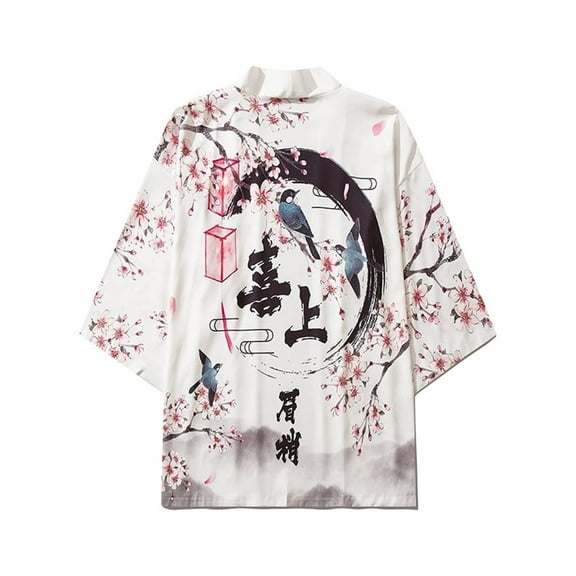 HAORUN Women Floral Kimono Coat Japanese Yukata Tops Outwear Casual
