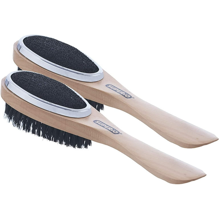 Superio Lint Brush for Clothes, 2-Pack, 3 in 1 Garment Brush - Double Sided  Wood Handle, Clothes Brush, Lint Brush for Suit, Wool Coat, Removes Pet