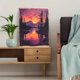 thumbnail image 5 of Qisvanset 12x16 Inch 2D Flat Framed Canvas Art, Psalm Purple Vintage Landscape Bible Verse Apartment Home Wall Art, 5 of 5