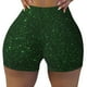 thumbnail image 2 of Fotbe Emerald Green Sparkling Shorts Sin Costuras – Shorts Deportivos de Cintura Alta para Mujer, Elásticos para Gimnasio, Yoga, Running o Ciclismo-Medium, 2 of 8