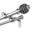 thumbnail image 3 of 5/8" Dia Adjustable 28"-48" double curtain rod with Horace Finials - Satin Nickel,(5709-285D), 3 of 3