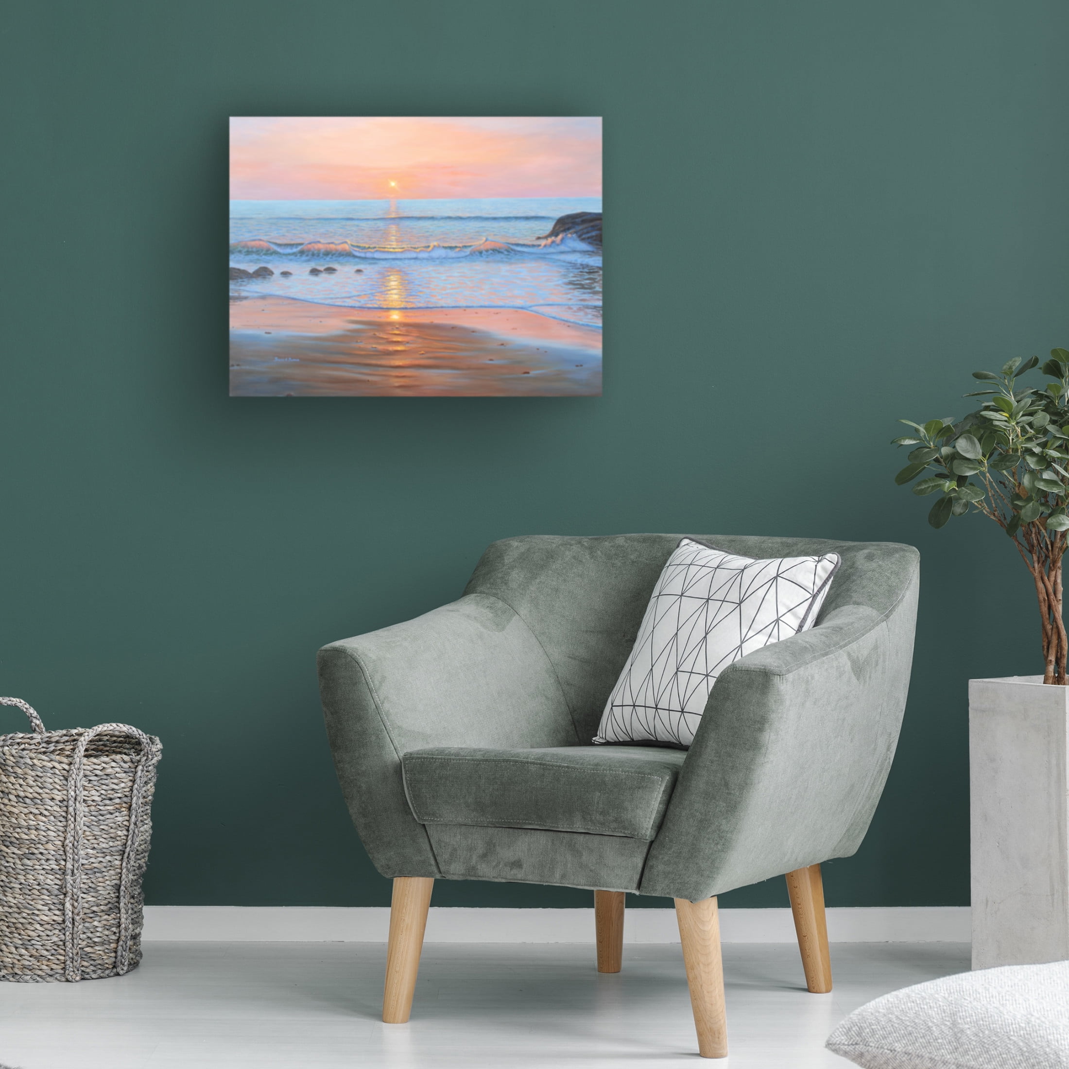 Canvas Wall Art - Bruce Dumas 'Early Breakers' Wall Art for Living Room, Bedroom, or Office Décor by Trademark Fine Art - 24 x 18 Inches