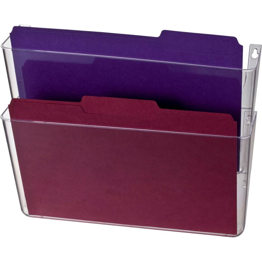 Officemate Wall File, Letter Size, Clear, 2/Pack (21404)