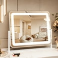 thumbnail image 2 of Large LED Vanity Mirror with 3 Color Lighting Modes – Tabletop Makeup Mirror for Bedroom, Bathroom & Dressing Room – Plug-in, 2 of 8