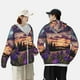 thumbnail image 4 of Fotbe Starry Night Purple Irises Chaqueta con Protección Solar UPF 50+ para Hombre y Mujer, Camisa con Capucha y Bolsillos-Small, 4 of 7