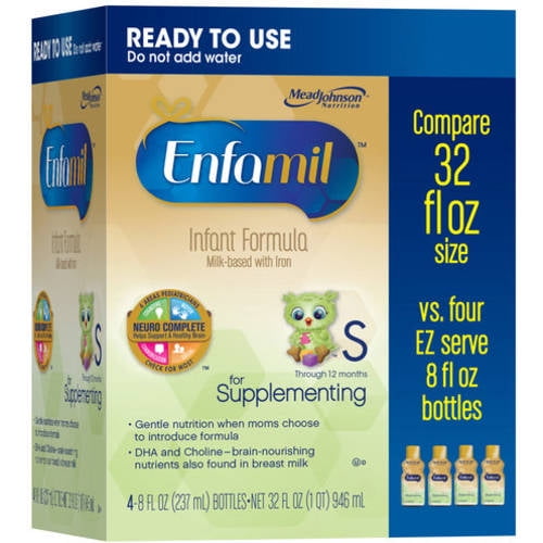 Enfamil For Supplementing - Ready-To-Use - 8 Fl Oz, 4 Count - Walmart.com