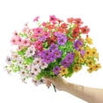 thumbnail image 6 of ZOELNIC 6PCS Artificial Flower Simulated Easy Care Plastic Assorted Violet Fake Flower Decor for Home,Yellow, 6 of 8