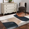 thumbnail image 4 of Black Brown Abstract Art Area Rug 3x5 FT, Non Slip Entryway Bedside Carpet, Modern Geometric Luxury Washable Soft Floor Carpet Indoor Mat Non-Shedding Throw Rugs for Dorm Kitchen Home Office, 4 of 8