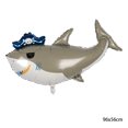 thumbnail image 1 of Globo pirata de dibujos animados para niños, decoración de fiesta de cumpleaños, Baby Shower, tema pirata, tiburón de Halloween, suministros（shark, 1 of 4