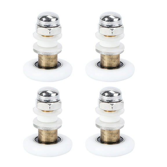 OULII 4-Pack Shower Door Rollers with Stainless Steel, Nylon, and Copper for Smooth Sliding Shower Enclosures, Assorted Colors