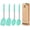 GREEN, variant on Bundlepro 4 Pack Silicone Home Kitchen Cooking Utensils Set, Solid Slotted Spatulas Spoons, Black