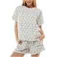 thumbnail image 6 of Roudelain Soft Terry Cloth T-Shirt Shorts Set Daisy Army Tradewinds Heather L, 6 of 6