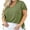 E1-Army Green, variant on SHOWMALL Women Plus Size Tops Short Sleeve Tunic Side Slit Shirt Summer V-Neck Blouse Black 2X Tops