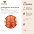thumbnail image 5 of 3-Compartment Round Acacia Wood Plate 4-Pack, 5 of 5