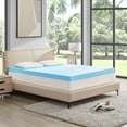2, 3, or 4 Inch GelInfused Memory Foam Mattress Topper（3", Twin XL