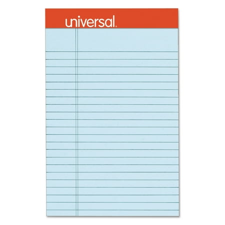 Fashion Colored Perforated Note Pads, 5 X 8, Legal, Blue, 50 Sheets, 6/pack