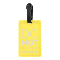 Unique Bargains 1 Pc DO Pattern Luggage Tag for Travelling Yellow