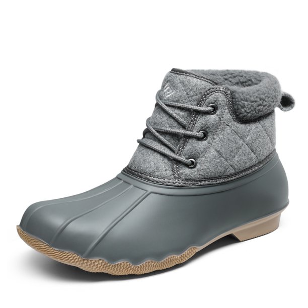 Dream Pairs Women's Duck Rain Boots Waterproof Snow Boots Lace up