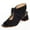 Black, variant on Women Casual Bowknot Peep Toe Sandals Chunky Low Heel Sandal Booties Hollow Cutout Slingback Zipper Comfortable Dress Shoes Size 11 Black