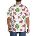 thumbnail image 5 of Wukai Hand Drawn Watermelon Men's Casual Short-Sleeve Button Down Shirt - Lightweight Summer Dress Shirt for Daily Wear-Small, 5 of 7