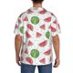 thumbnail image 3 of Fotbe Hand Drawn Watermelon Camisa Estampada de Manga Corta para Hombre, Casual de Verano, Estilo Playero, Sin Arrugas-Small, 3 of 5