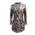 thumbnail image 4 of Mode Femmes Non Positionnement Impression Casual Petite Veste de Costume, 4 of 4