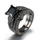 thumbnail image 2 of Love Heart Black Color Ring 7, 2 of 3