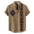 thumbnail image 2 of Men Shirts Summer Casual Print Short Sleeve Shirt for Everyday Everyday Comfort and Breathable Brown XXL, 2 of 2