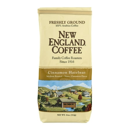 (3 Pack) New England Coffee Cinnamon Hazelnut Ground Coffee, 11
