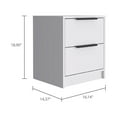 thumbnail image 4 of Xukmct Beside Table with 2 Drawer, Wood Nightstand for Home, Bedroom, White, 4 of 6