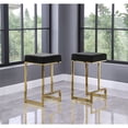 thumbnail image 2 of Dorrington Modern Velvet Backless Counter Height Stool in Black/Gold (Set of 2), 2 of 2