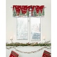 thumbnail image 6 of Curtain Valance, Christmas Gingerbread Man Snowflake Candy Canes Winter Pink Short Rod Pocket Window Treatment for Living Room, Bedroom, Kitchen, Bathroom, 1 Panel, 54" X 18", 6 of 6