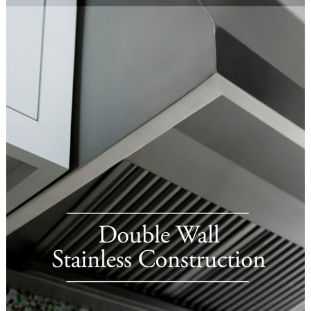 GE Profile - 48" Externally Vented Range Hood - Stainless steel