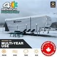 thumbnail image 2 of KNOX Housse de Cinquième Roue de 2e Gén., Tissu APEX Anti-Déchirure, Convient aux Roulottes, aux VR Ou aux Autocaravanes - la Housse pour Caravane Comprend des Housses de Roues, une Housse d'Échelle et des Housses de Gouttières - Taille 26-29 Pi, 2 of 9