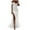 White, variant on Women's Off Shoulder Sparkly Mermaid Prom Dresses with Slit, 2024 Long Sequin Formal Evening Gowns Wedding Guest Maxi Dress with Train