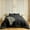 Black, variant on 100% Eqyptian Cotton Twin Size 3 Pieces Comforter Set, Bedding Sets for All Seasons, Lightweight Down Alternative Bed (1 Comforter + 2 Pillowcases), Black
