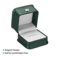 thumbnail image 4 of Uxcell Velvet Ring Box, 2 Pack Wedding Ring Box Vintage Jewelry Holder for Engagement Style 4, Green, 4 of 6
