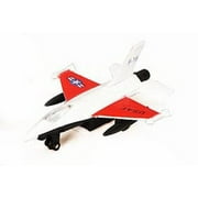 Super Flighters - F-16 Fighter Plane, White & Red - Showcasts 9860D - 4.75 Inch Scale Diecast Model Replica (Brand New, but NOT IN BOX)