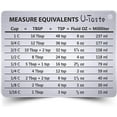 thumbnail image 1 of U-Taste Professional Measurement Conversion Chart Refrigerator Magnet in 18/8 Stainless Steel, Conversions for Cups, Tablespoons, Teaspoons, Fluid Oz and Milliliters, 1 of 6