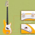 thumbnail image 4 of 4-String Electric Bass Guitar with 20W Bass Amp Kit, Right-Handed Rosewood Fingerboard Electric Bass with Carry Bag, Shoulder Strap, Amp Wire, Plectrum and Spanner Tool (Yellow), 4 of 9