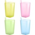 thumbnail image 1 of 4 vasos a prueba de fugas con pajitas en colores surtidos - Plástico - Para bebés y niños pequeños, 1 of 2