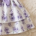thumbnail image 3 of kaprioy Toddler Girl Clothes Toddler Baby Girl Summer Outfit 9 12 18 24 Months 2T 3T Round Neck Solid Color Ruffled Top and Bow Printed Skirt 2 Pcs Clothes Set, 3 of 6