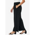 thumbnail image 3 of Jessica London Women's Plus Size Stretch Knit Crepe Wide Leg Pant, 3 of 3