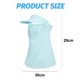 thumbnail image 2 of Protector solar de verano para mujer, mascarilla facial completa, velo de seda de hielo para exteriores, bufanda facial transpirable hueca fina con ala, 2 of 6