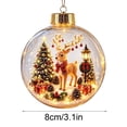 thumbnail image 5 of Light Up Animal Christmas Ball Ornament for Tree Decor, Glowing Christmas Balls Ornament with Mini ELK & LED Warm Lights, Clear Winter Scene Balls for Mantel Window, Holiday Keepsake, 5 of 6