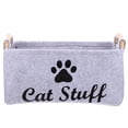 thumbnail image 1 of Pet Toy Storage Bin Dog and Cat Accessory Felt Basket Chest Organizer Container, 1 of 7